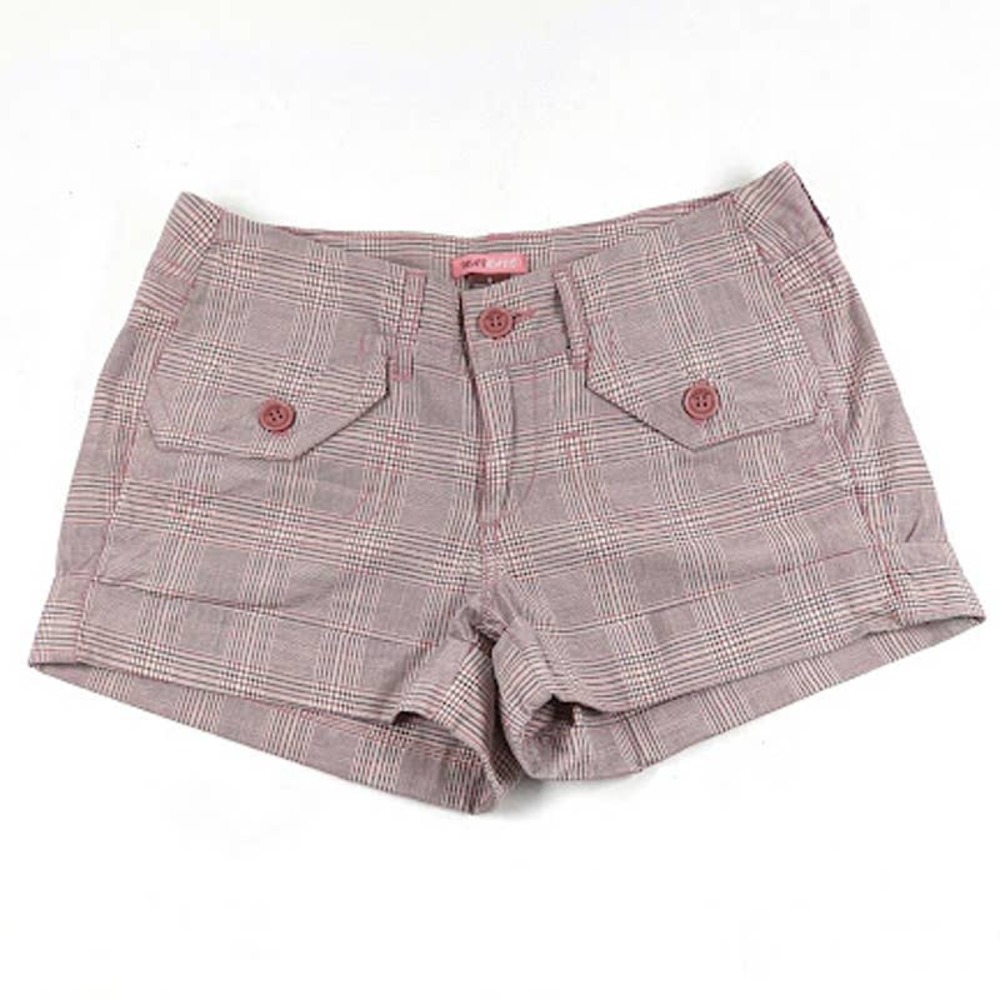 Y2K Low Rise Pink Mauve Plaid Shorts Size 5 Juniors